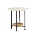 White/Natural End Table