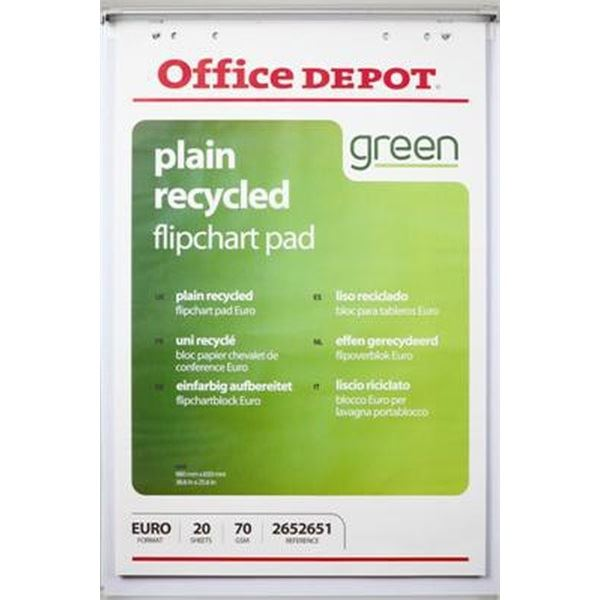 Office Depot flipchart paper plain, 5 blocks (2652651)