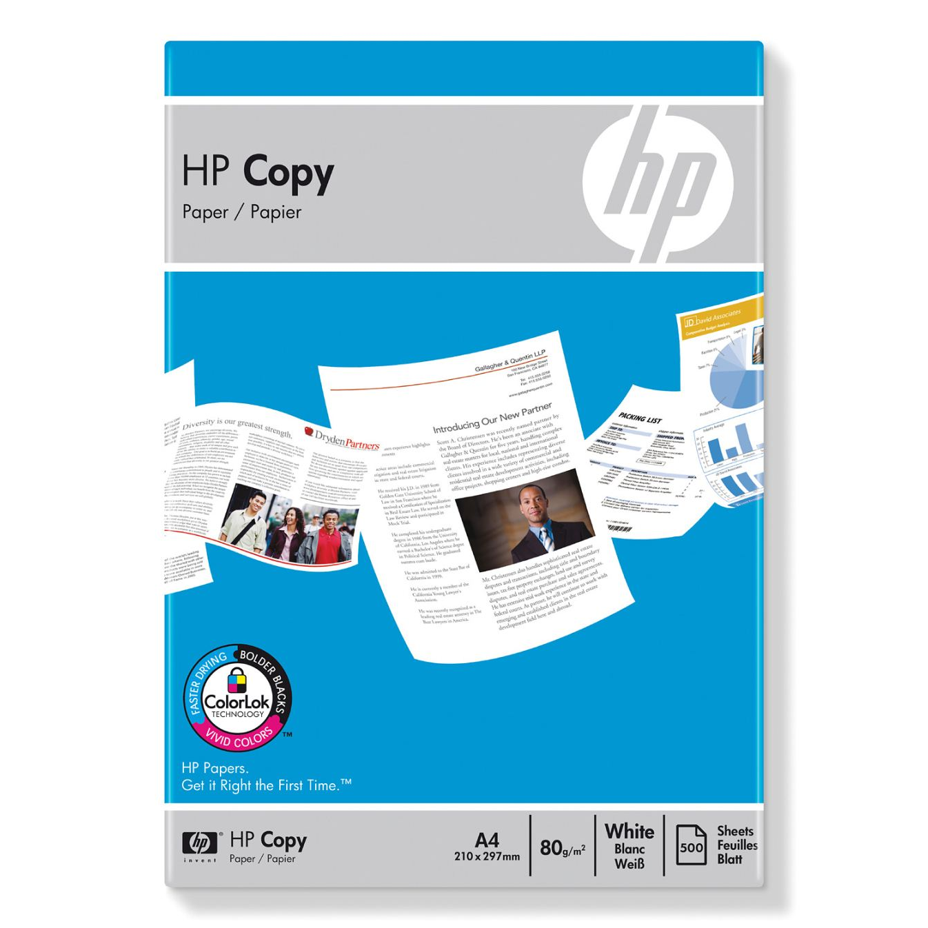 HP Copy Paper 80 g/m2 - 500 sheets/A4/210 x 297 mm printer paper A4 (210x297 mm) Matte 500 sheets (CHP910)