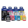 Original Brother BT5001 Tri-Colour & BTDR60BK Black ink bottle-5 Pack