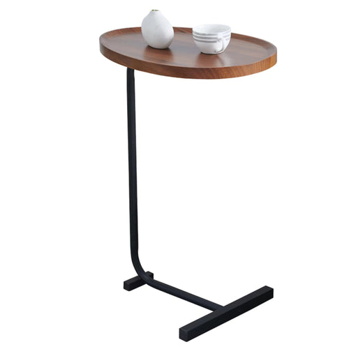 2-Pieces Brown C-shaped Side Table
